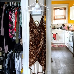 Free Press Medium Leopard print satin dress